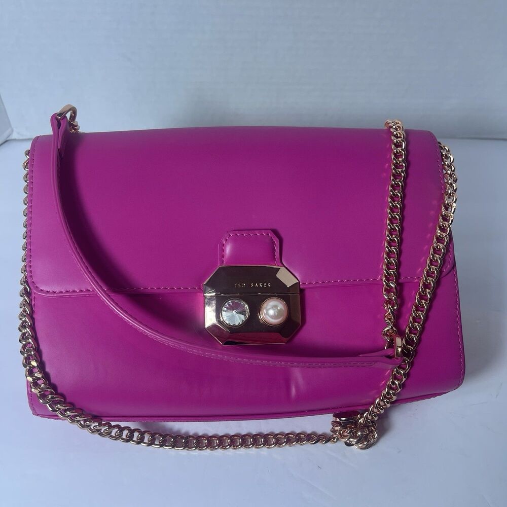 Ted Baker pink hand bag/shoulder bag pebble leather